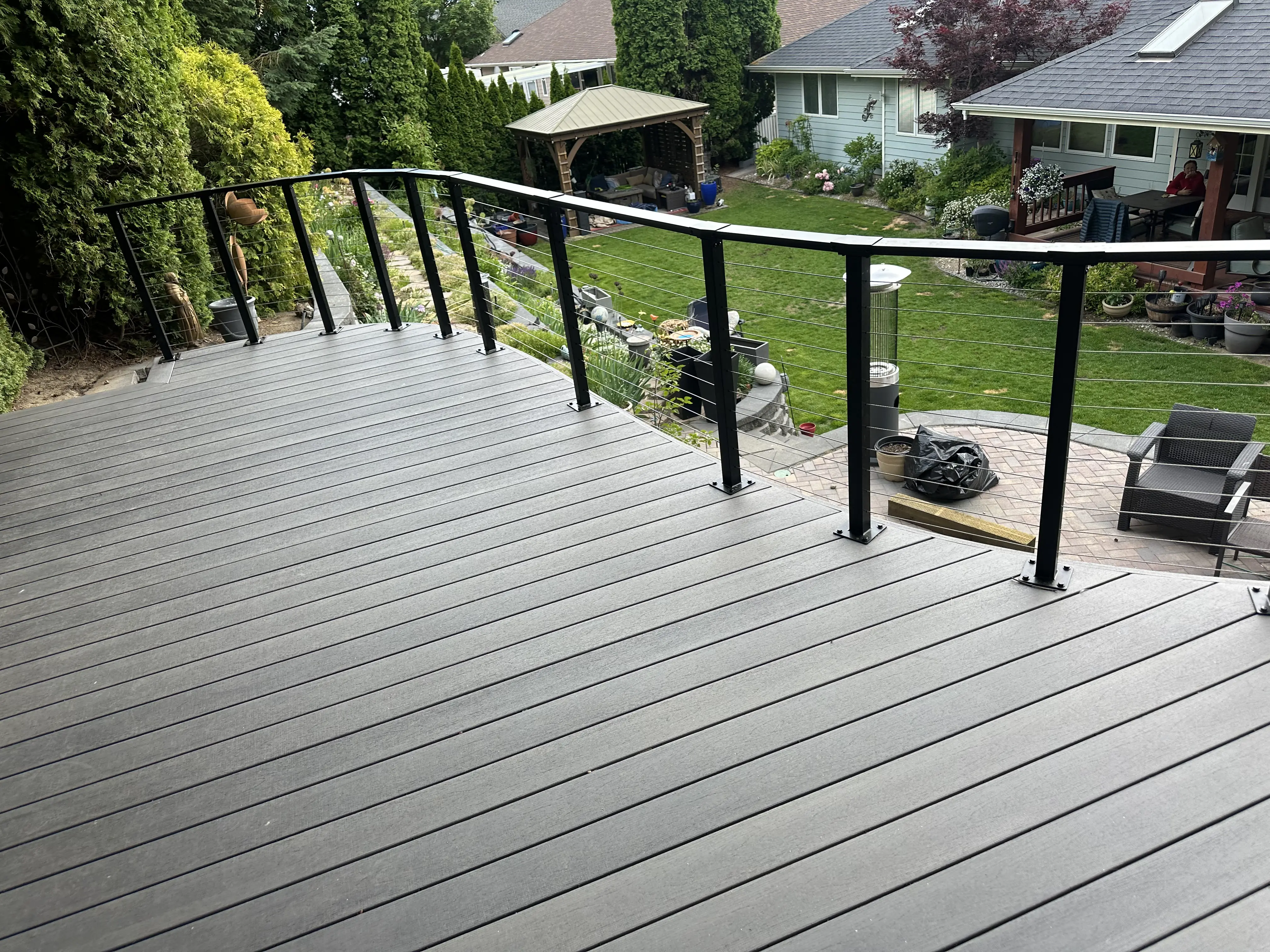 Curved Backyard Deck