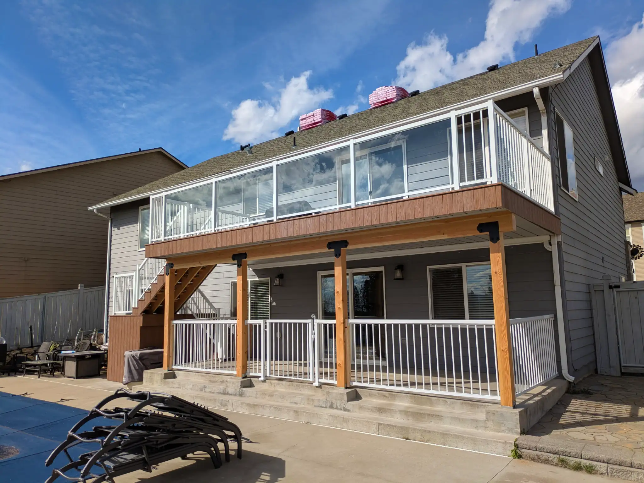 Suburban Backyard Deck